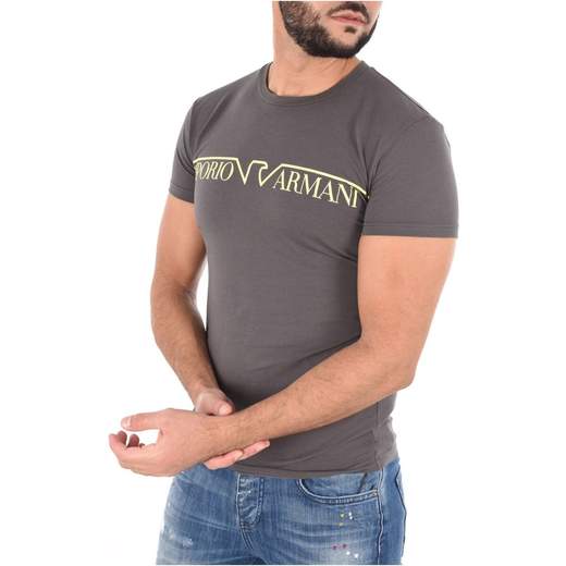 EMPORIO ARMANI T-shirt uomo Emporio Armani cotone elasticizzato slim fit con logo