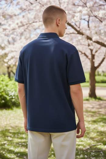 STILL Polo Uomo Tinta Unita Basic - Manica Corta Casual Elegante