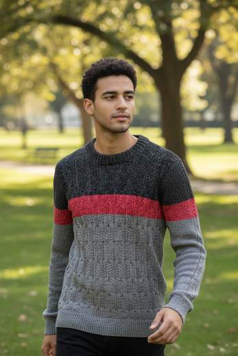 STILL Maglione Uomo Fantasia Trecce: texture dinamica e stile contemporaneo