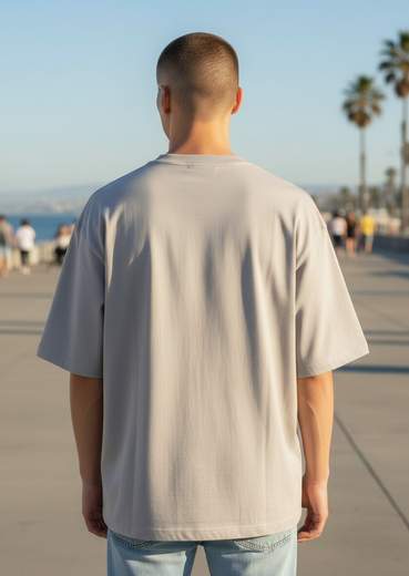 T-Shirt Uomo Oversize Basic in Cotone Girocollo