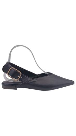 Décolleté Slingback Donna Marrone con Punta Affusolata e Fibbia