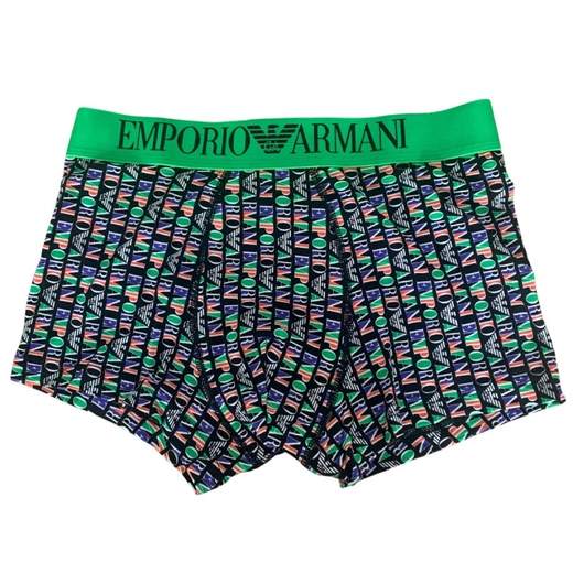 EMPORIO ARMANI Boxer uomo Emporio Armani cotone stretch con stampa logo multicolor