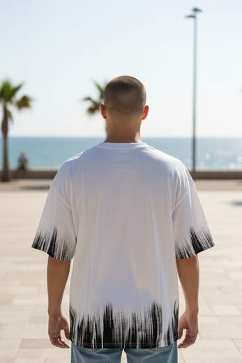 STILL T-Shirt Uomo Oversize Streetwear Gothic Fade