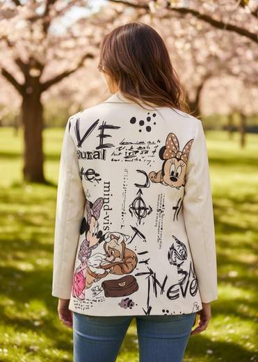 STILL Giacca Fantasia con Cagnolino