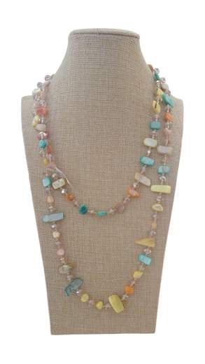 Collana Donna Elegante con Pietre Decorative e Cristalli