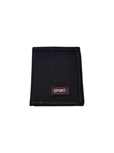 STILL Portafoglio Uomo Sport Nero con Porta Tessere e Zip – Wallet Compatto in Tessuto