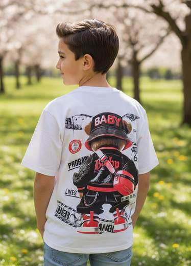STILL T-Shirt Junior Oversize con Stampa Teddy Urban