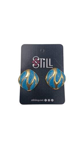 Orecchini Vintage Smaltati Design Wave