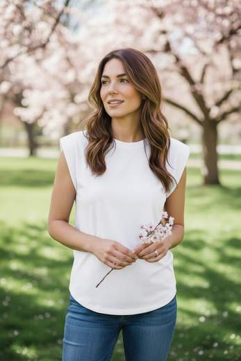 STILL Top Donna Schiena Scoperta Elegante Casual Chic