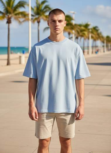 STILL T-Shirt Uomo Oversize Basic Girocollo Manica Corta