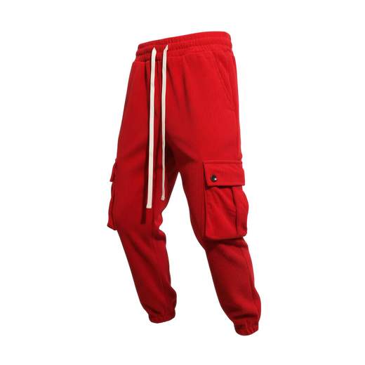 Pantalone Uomo Slim Cargo con Coulisse e Tasche Laterali – Look Casual e Funzionale