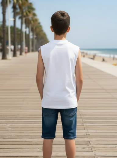 STILL Canotta Junior Senza Maniche Casual in Cotone