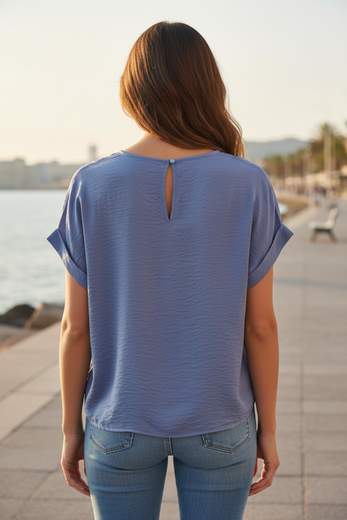 Blusa Donna Morbida Manica Corta