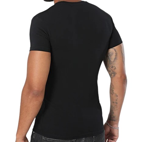EMPORIO ARMANI T-Shirt Uomo Nera con Logo sul Petto