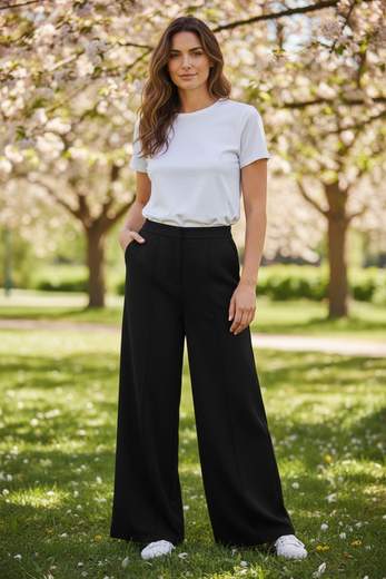 STILL Pantalone Palazzo Elegante – Linea Fluida e Comfort Moderno