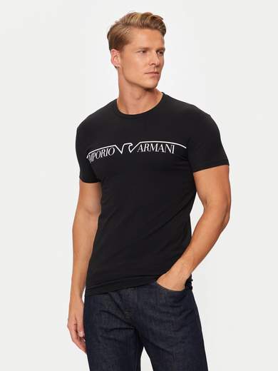 EMPORIO ARMANI T-shirt uomo Emporio Armani cotone elasticizzato slim fit con logo
