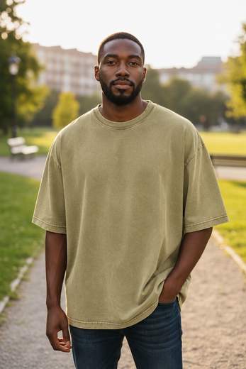 STILL T-shirt Oversize Effetto Delavé Uomo