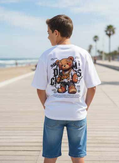 STILL T-Shirt Junior Oversize con Stampa TEDDY VICTORY