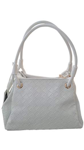 STILL Borsa Donna Enrico Coveri a Spalla Intrecciata con Dettagli Oro