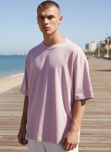 STILL T-Shirt Uomo Oversize Basic Girocollo Manica Corta