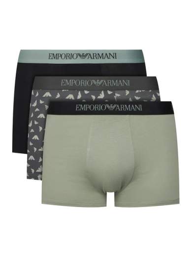 EMPORIO ARMANI Boxer Uomo 3 Pezzi con Logo e Fascia Elasticizzata