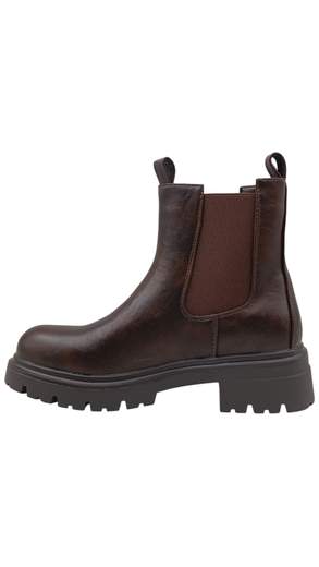 Stivaletto Chelsea Donna Marrone con Suola Carrarmato