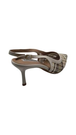Scarpe Slingback Donna Intrecciate Beige – Eleganza Estiva