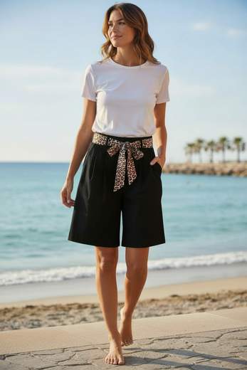 STILL Gonna Midi Donna con Cintura Animalier