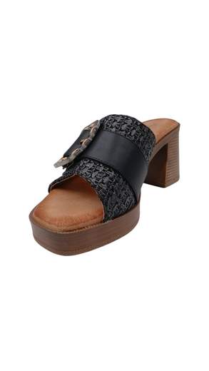 STILL Sandali Donna con Tacco Largo e Fascia Intrecciata