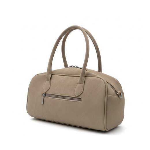Borsa Donna Tortora con Manici e Nappina Decorativa