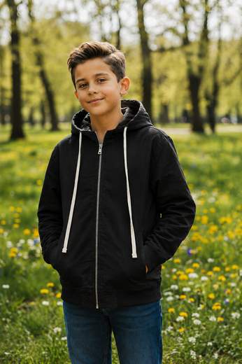 STILL Giubbino Bambino Marble Grey con Cappuccio - Giacca Junior Zip