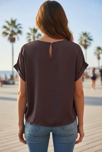 Blusa Donna Morbida Manica Corta