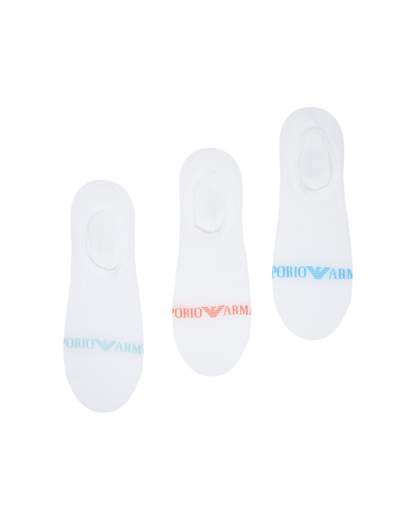 EMPORIO ARMANI Set 3 Paia Calzini Fantasmini Uomo Emporio Armani – Invisibili in Cotone Elasticizzato