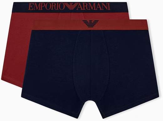 EMPORIO ARMANI Boxer Uomo Bi-Pack in Cotone Elasticizzato