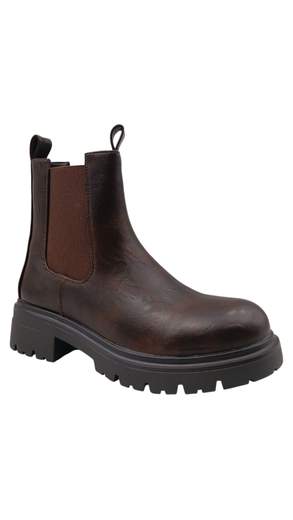 STILL Stivaletto Chelsea Donna Marrone con Suola Carrarmato