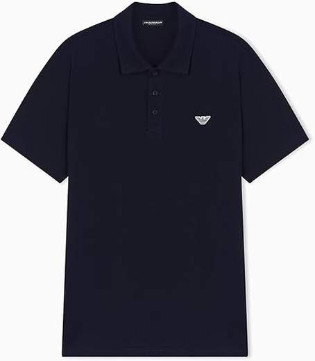 EMPORIO ARMANI Polo uomo Emporio Armani in cotone piqué con logo minimal