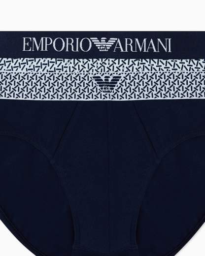 EMPORIO ARMANI Slip Uomo Armani 2 pack: comfort stretch e design stampato distintivo