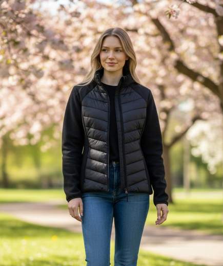 STILL Giacca Trapuntata Donna con Zip e Maniche Tecniche – Jacket Sport Chic