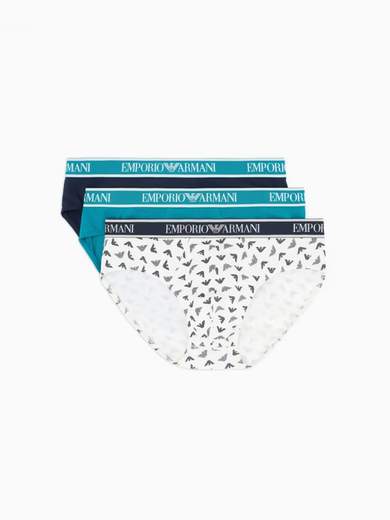EMPORIO ARMANI Slip Uomo Emporio Armani 3 Pack in Cotone Stretch – Comfort e Stile Iconico