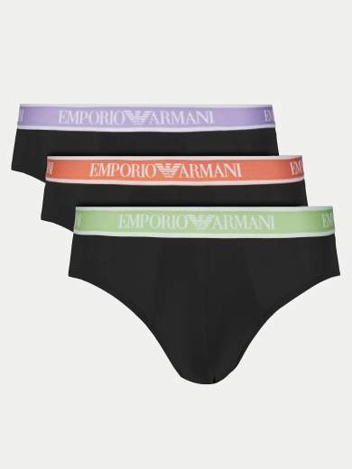 EMPORIO ARMANI Slip Uomo Emporio Armani 3 Pack Cotone Stretch – Comfort Premium e Stile Iconico