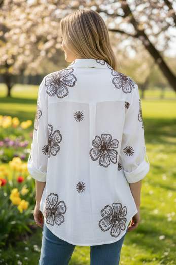 STILL Camicia Fantasia Floreale – Blusa Leggera e Versatile