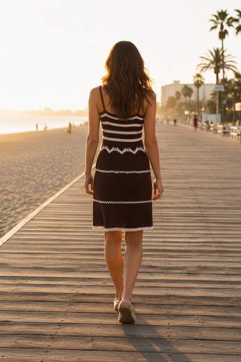 STILL Abito Lungo Donna in Maglia - Vestito Estivo con Bretelline
