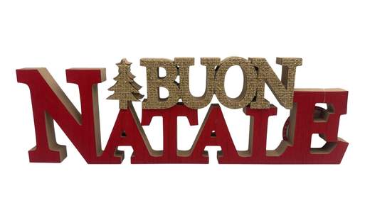 STILL BUON NATALE SCRITTA LEGNO