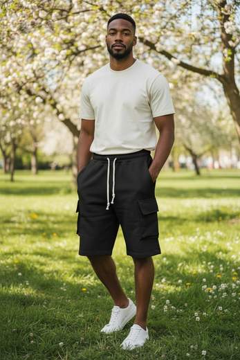 STILL Bermuda Cargo Uomo - Pantaloncini Tasche Laterali
