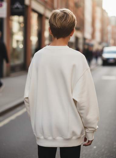 STILL Felpa Junior Oversize in Cotone con Stampa