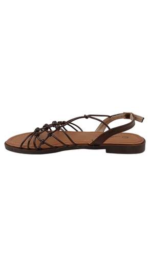 Sandali Donna Flat con Fasce Intrecciate e Cinturino Regolabile