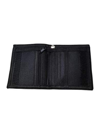 STILL Portafoglio Uomo Sport Nero con Porta Tessere e Zip – Wallet Compatto in Tessuto