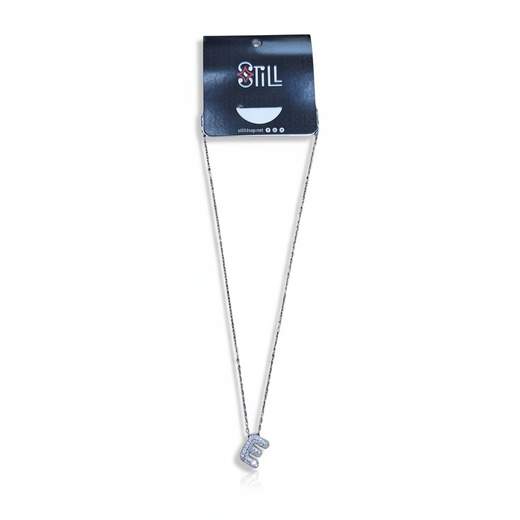 Collana Donna con Ciondolo a Lettera e Strass – Oro e Argento
