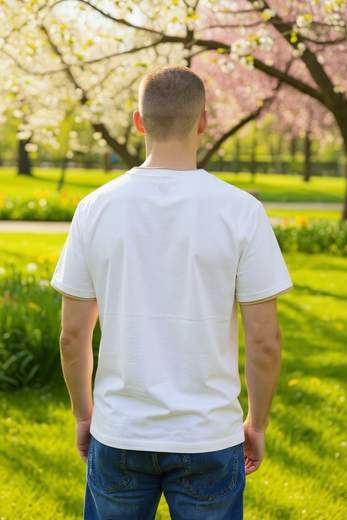 T-shirt Uomo Henley con Finto Collo a V