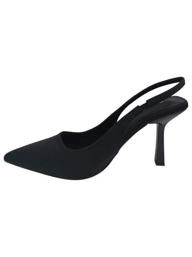 Décolleté Slingback Donna Nere con Tacco Alto